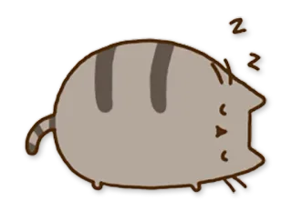 😴 Pusheen Katze, Cartoon, schlafend, Pusheen telegram sticker