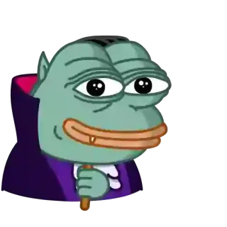 😭 Pepe the Frog Pepe la Rana, Meme, Meme di internet, Cartone animato, Sticker, Vampiro telegram sticker