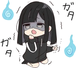 😨 ガタ Anime, Chibi, Fofo, Mangá, Garota, Personagem telegram sticker