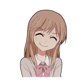 ☺️ anime, girl, smile, cartoon telegram sticker