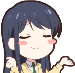 😌 Anime, Manga, Personaggio, Carino, Chibi, Cartone animato telegram sticker