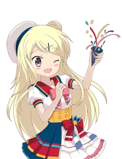 😃 Anime, Mädchen, Feuerwerk, Süß, Cartoon telegram sticker