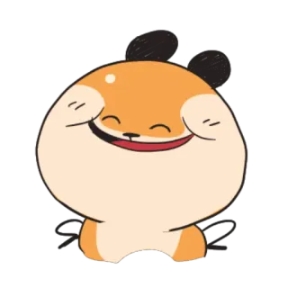 😊 chuột hamster, dễ thương, động vật, vui vẻ, hoạt hình telegram sticker