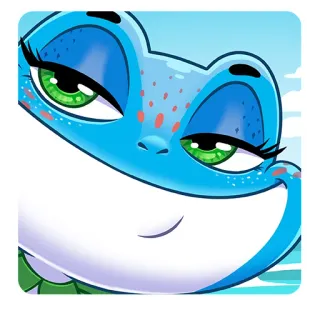 😏 rana, animale, cartone animato, carino, adesivo whatsapp sticker