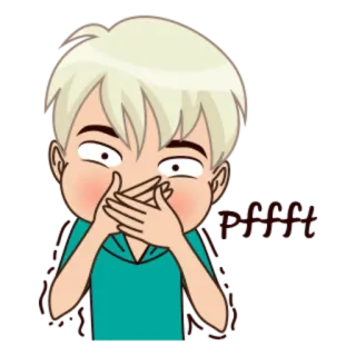 🤢 Shhh ssst, stil, cartoon, personage, bericht whatsapp sticker
