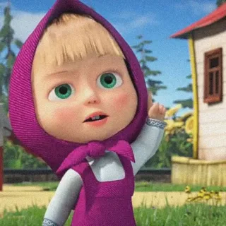 🍔 Masha Masha and the Bear desenho animado, menina, criança, animação, fofo telegram sticker