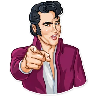 Elvis Presley telegram stickers