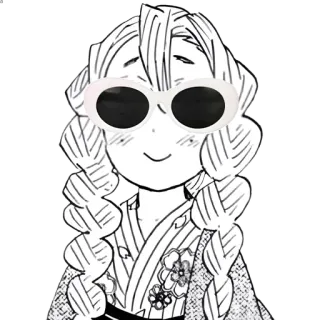 👾 Anime, Óculos de sol, Personagem, Mangá, Desenho animado telegram sticker