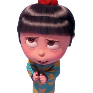 😨 Agnes Despicable Me Dessin animé, Fille, Mignon, Animation, Personnage, Pyjama telegram sticker