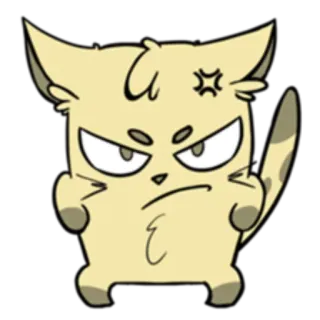 😡 cat, angry, cartoon, animal, sticker telegram sticker