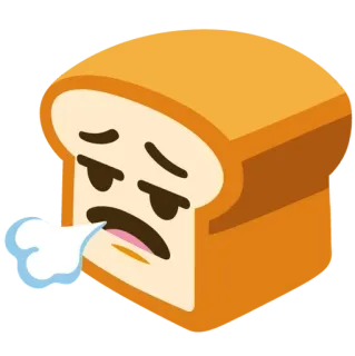 🍞 roti, sedih, kartun, emoji telegram sticker