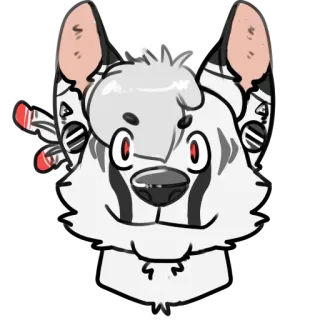 🙂 động vật, hoạt hình, chó, furry, hình minh họa, nhãn dán telegram sticker