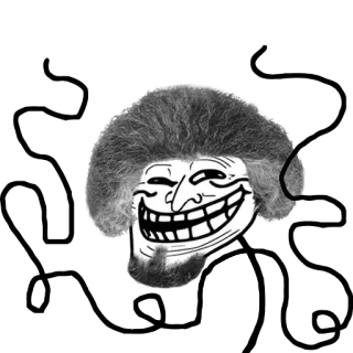 😂 meme, trollface, internet meme, funny, humor, joke, troll telegram sticker