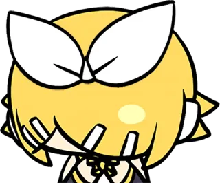 👇 Аниме, Мультфильм, Желтый, Милый, Смешной telegram sticker