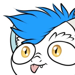 😋 Desenho animado, Animal, Rosto, Expressão, Fofo, Engraçado telegram sticker