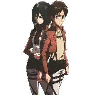 ❤ Mikasa Ackerman Attack on Titan Anime, Attack on Titan, Mikasa, Eren telegram sticker