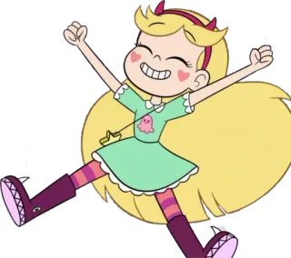 😀 Star Butterfly Star vs. the Forces of Evil การ์ตูน, มีความสุข, ฉลอง, กระโดด telegram sticker