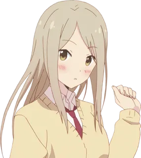 😟 Anime, Garota, Uniforme escolar, Fofa, Desenho animado, Ilustração telegram sticker