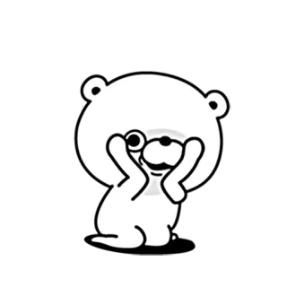 👻 Bär, niedlich, Cartoon, kawaii, entzückend, lustig telegram sticker