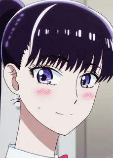 😊 anime, chica, dibujo animado, sonrisa telegram sticker