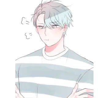 ☹️ Anime, Illustrazione, Cartone animato, Emozione, Espressione telegram sticker