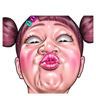 funny face ( @iwuffu by @bistic ) telegram stickers