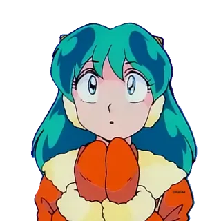 🙏 Lum Invader Urusei Yatsura อนิเมะ, ผู้หญิง, การ์ตูน, มังงะ, Urusei Yatsura, ลามู telegram sticker