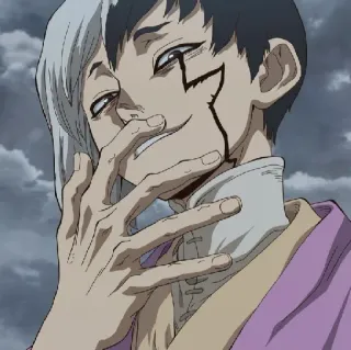 💈 Ishigami Senku Dr. Stone Anime, Manga, lächelnd, Wissenschaftler, Charakter telegram sticker