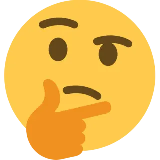 🤔 thinking, emoji, pondering, doubt, question telegram sticker