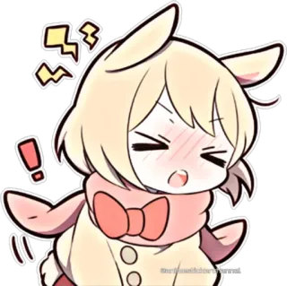 😡 Anime, Niedlich, Charakter, Sticker, Kawaii, Cartoon telegram sticker