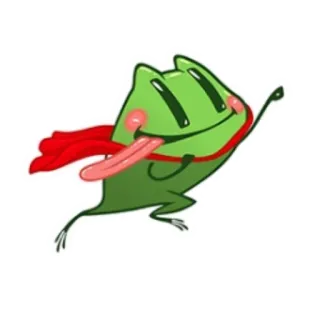 😛 sapo, língua, desenho animado, adesivo, engraçado, bobo whatsapp sticker