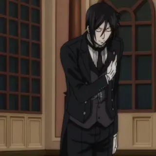 😶 Sebastian Michaelis Black Butler anime, maggiordomo, Sebastian Michaelis, Black Butler, manga telegram sticker