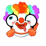 🤪 광대, 만화, 웃긴, 표정, 미친 telegram sticker