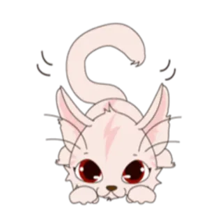 🙃 gato, gatito, lindo, animal, juguetón, dibujos animados whatsapp sticker