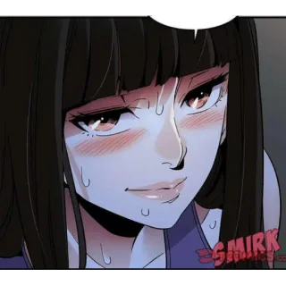 🖤 SMRK woman, smirk, cartoon, anime, girl whatsapp sticker