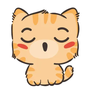 🐱 cat, animal, cute, sticker, orange cat, kitten, pet telegram sticker