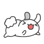 😂 うさぎ, かわいい, 動物, 漫画, 眠い, 横たわる telegram sticker