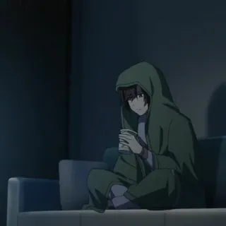 🥀 Anime, Personnage, Sweat à capuche, Intérieur telegram sticker