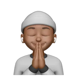 🙏 ミーム絵文字, 祈り, 平和, 穏やか, 瞑想 telegram sticker