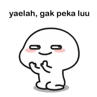 😒 yaelah, gak peka luu 밈, 만화, 웃긴, 표정, 흰색 telegram sticker