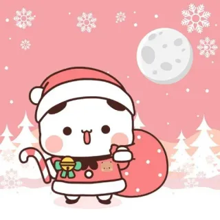 🤍 크리스마스, 산타 클로스, 만화, 곰, 휴일, 귀여운 telegram sticker