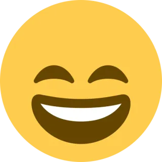😄 emoji, smile, happy, face, yellow telegram sticker