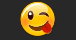 😮‍💨 Emoji, Smiley, Clin d'oeil, Tirer la langue, Fun, Jaune whatsapp sticker