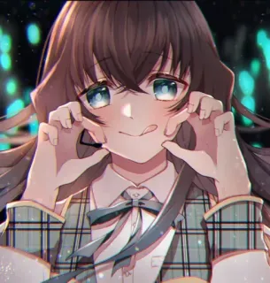 ☁️ anime, meisje, schattig, personage, manga whatsapp sticker