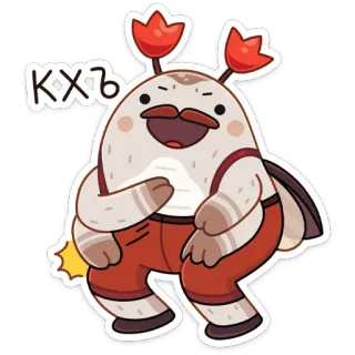 😅 KxЪ cartoon, character, cute, sticker, monster telegram sticker