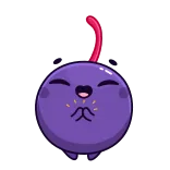 👏 carino, ciliegia, frutta, cartone animato telegram sticker