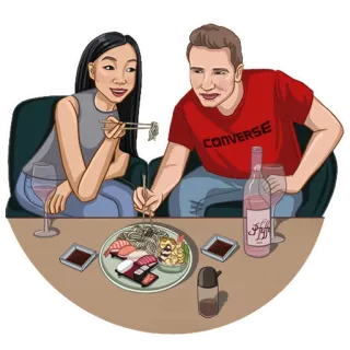 With love M&M telegram stickers