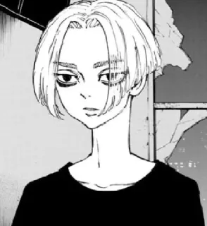 ☠️ Anime, Manga, Illustration, Portrait, Personnage, Monochrome telegram sticker