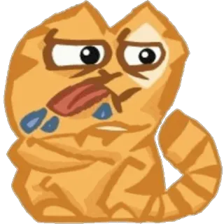 🤤 gato, desenho animado, expressão, animal, adesivo telegram sticker