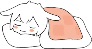 💤 sleeping, cartoon, cute, blanket, sleepy, cartoon character whatsapp sticker